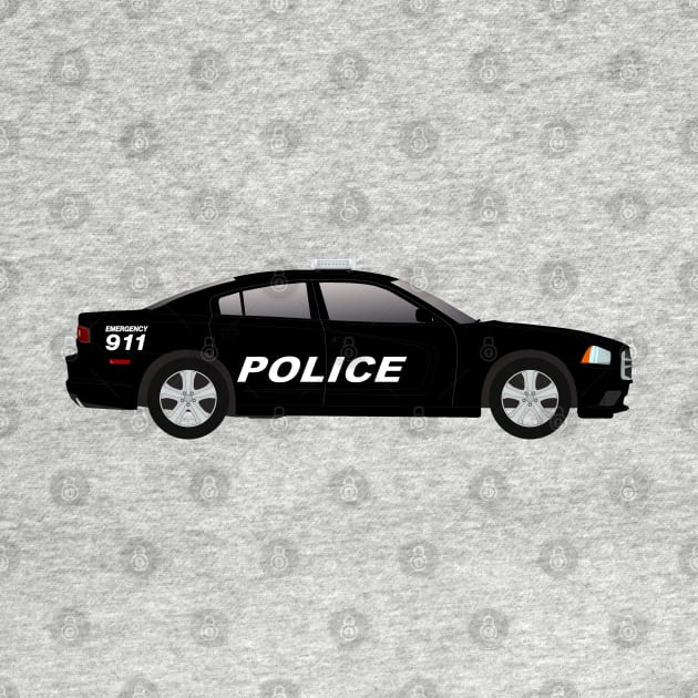 Black Police Car (Charger) by BassFishin